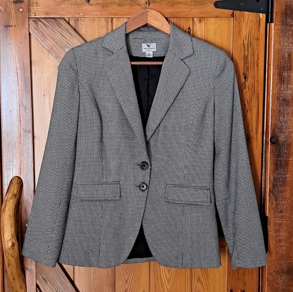 Vintage Small Houndstooth Pattern Blazer